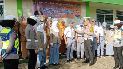 Demi Keselamatan Lalu Lintas, Satlantas Polresta Edukasi Siswa SMAN 9 Bandar Lampung