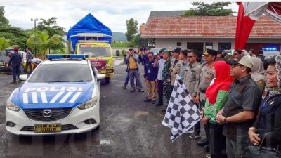 Lepas Distribusi Logistik, Eva Dwiana: Harap TNI & Polri Jaga Ketat Keamanan Logistik Pemilu 2024
