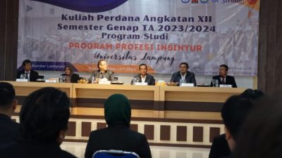 62 Mahasiswa Unila Ikuti Kuliah Perdana Program Profesi Insinyur