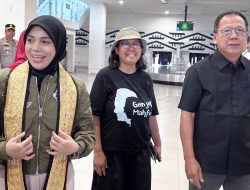Ketua DPRD Lampung Mingrum Gumay Sambut Kedatangan Isteri Ganjar Pranowo di Bandar Raden Intan II