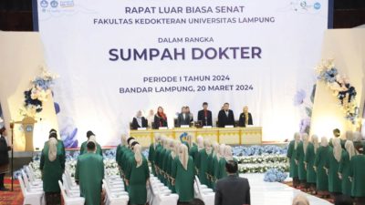 Fakultas Kedokteran Unila Lantik 66 Dokter Baru