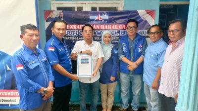 Menjadi Pendaftar Pertama Di DPC Demokrat Lamsel, Melinda Putri Zulkifli Anwar Bukti Serius Mencintai Lampung Selatan