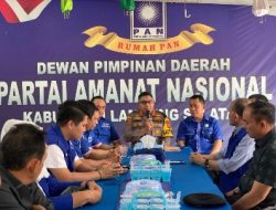 Polres Lamsel Bersilaturahmi Dengan DPD PAN Ajak Pemilu Damai dan Jaga Kondusifitas Kamtibmas