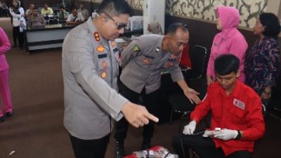 Sambut Hari Bhayangkara ke-78, Polres Lampung Selatan Gelar Donor Darah