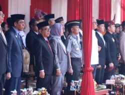 Rektor Unila Hadiri Upacara Hari Bhayangkara Ke-78