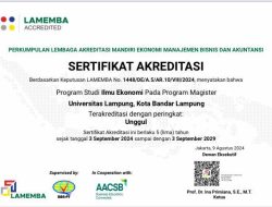 Selamat! MIE FEB Unila Raih Akreditasi Unggul LAMEMBA
