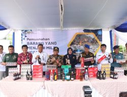 Pemprov Lampung dan DJBC Sumbagbar Musnahkan 28,5 Juta Batang Rokok dan Ribuan Liter MMEA Ilegal Senilai Rp 37,8 Miliar