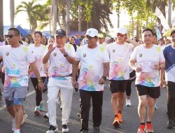 Semarakkan HAORNAS ke-41, Pj Gubernur Lampung Lepas Peserta TopShop Color Run 2024