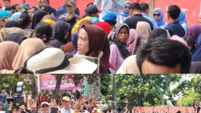 Paslon Bupati Lamsel EGI-Syaiful Gelar Pasar Murah Di 7 Titik Di Kecamatan Katibung