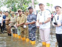 Peringatan HUT Ke-79 Korps Marinir, Pj Gubernur Lampung Tanam Mangrove Bersama Brigif 4 Marinir dan Mitra