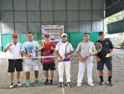 Pj Gubernur Samsudin Buka Pertandingan Tenis Persahabatan Tim Pemprov Lampung-Tim UI