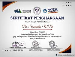 Pj. Gubernur Samsudin Terima Penghargaan Dosen Terbaik Dari UIA
