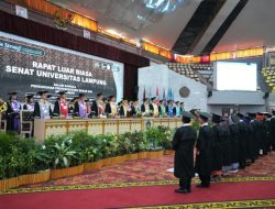 Dalam Rangka Pengukuhan 14 Guru Besar, Unila Gelar Rapat Senar Luar Biasa