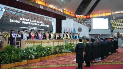 Dalam Rangka Pengukuhan 14 Guru Besar, Unila Gelar Rapat Senar Luar Biasa