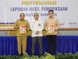 Pj. Gubernur Samsudin Terima Laporan Hasil Pemeriksaan BPK Perwakilan Lampung Semester II Tahun 2024