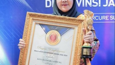 Selamat! Kota Bandar Lampung Dinobatkan Kemendagri Sebagai Kota Sangat Inovatif