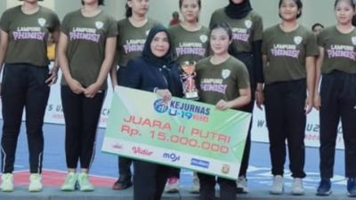 Provinsi Lampung: Tim Putri Juara 2 dan Tim Putra Juara 3 Kejurnas Bola Voli U-19 Tahun 2024