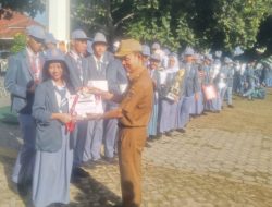 Hari pertama masuk sekolah, tingkat kehadiran siswa SMAN 2 Bandar Lampung hampir 100%