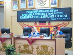 Rektor Unila Kunjungi Pelepasan KKN MBKM I di Lampung Utara