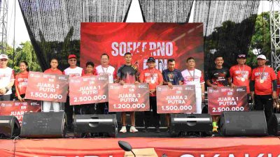 Pj. Gubernur Samsudin Lepas Ribuan Peserta Soekarno Fun Run Lampung Dorong Semangat Generasi Muda