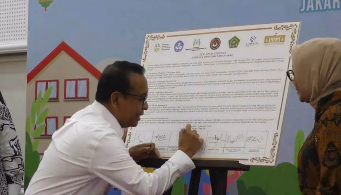Pemprov Lampung Ikut Deklarasi Bersama Gerakan Ramadan Ramah Anak Secara Daring