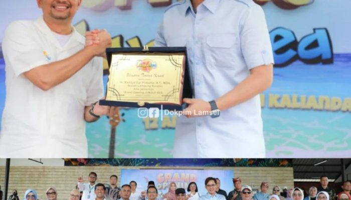 Pertama Di Provinsi Lampung Jungle Sea Theme Park Langsung Diresmikan Bupati Lampung Selatan Radityo Egi Pratama