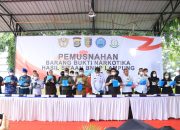 Gubernur Lampung Bersama Forkopimda dan BNNP Musnahkan Sabu Seberat 14.928,36 Gram