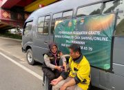 Driver Ojol di Bandar Lampung Dapat Layanan Cek Kesehatan Gratis Dari Polisi, Sambut Hari Bhayangkara Ke-79