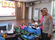 Donor Darah Hari Bhayangkara Ke-79, Polresta Bandar Lampung Kumpulkan 113 Kantong Darah
