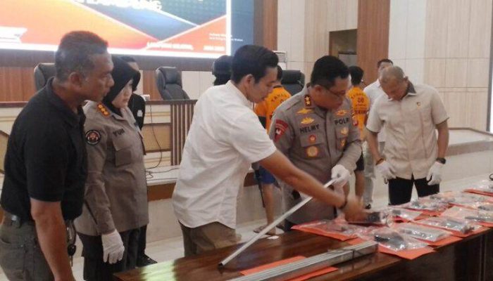 Polda Lampung Ungkap Kasus Penyalahgunaan Senjata Api dan Amunisi Ilegal