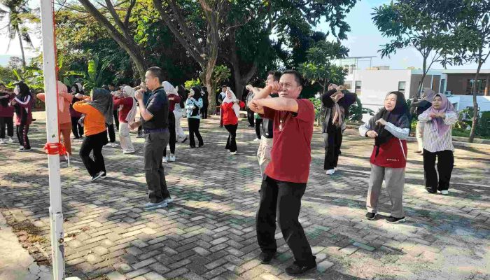 Jaga Kebugaran Tubuh, Disdikbud Kota Bandar Lampung Gelar Senam Bersama
