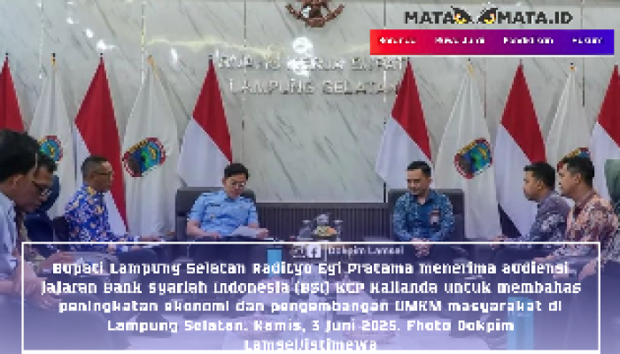 BSI KCP Kalianda Jalin Kerjasama Dengan Pemkab Lampung Selatan Untuk UMKM Dalam Peningkatan Ekonomi Masyarakat