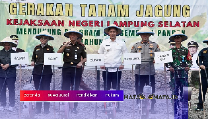Tanam Jagung Perdana, Lampung Selatan Wujudkan Ketahanan Pangan Dan Kesejahteraan Petani