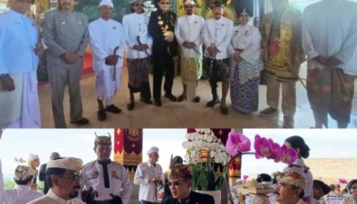 Kerajaan Skala Brak Kepaksian Pernong : Jaga Marwah Kerajaan Dan Adat Budaya Saat Menghadiri Karya Baligia Di Karang Asem Bali