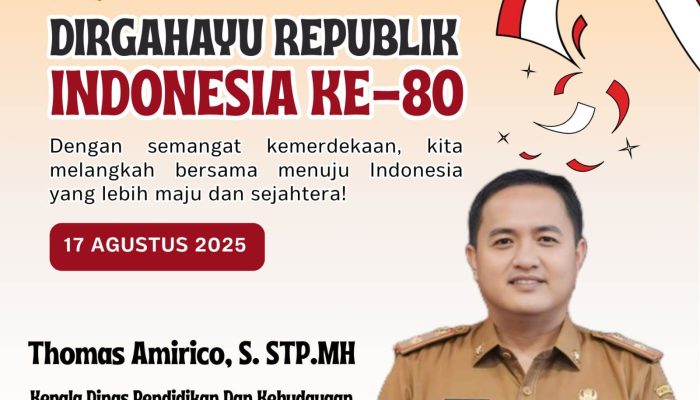 Disdikbud Lampung Mengucapkan Dirgahayu Republik Indonesia Ke-80 Tahun