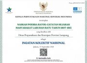 Dua Naskah Kuno Asal Lampung Raih Sertifikat IKON 2025 dari Perpustakaan Nasional RI