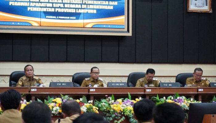 Dorong Produktivitas ASN, Pemprov Lampung Sosialisasikan Aturan Jam Kerja