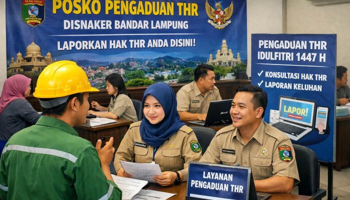 Disnaker Bandar Lampung Buka Posko Pengaduan THR, Pekerja Diminta Tak Ragu Melapor