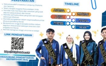 Unila Cari Duta Baca 2026, Perpustakaan Ajak Mahasiswa Perkuat Budaya Literasi