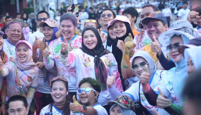 Pagi Penuh Warna di Bandar Lampung, Ribuan Warga Ramaikan Color Run HUT Ke-344 Kota