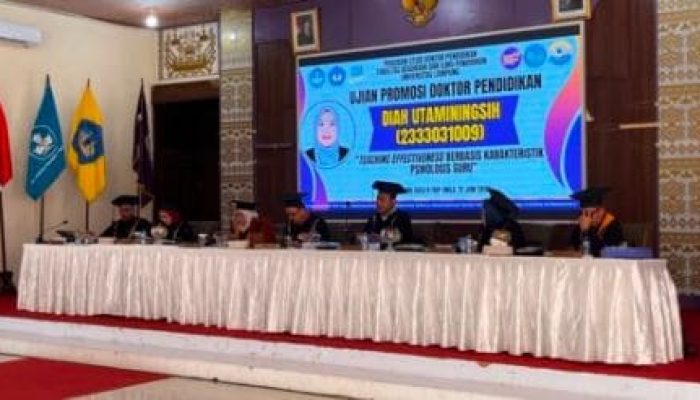 Disertasi Doktor FKIP Unila Dorong Kebijakan Pendidikan Memperhatikan Kesejahteraan dan Kepercayaan Diri Guru