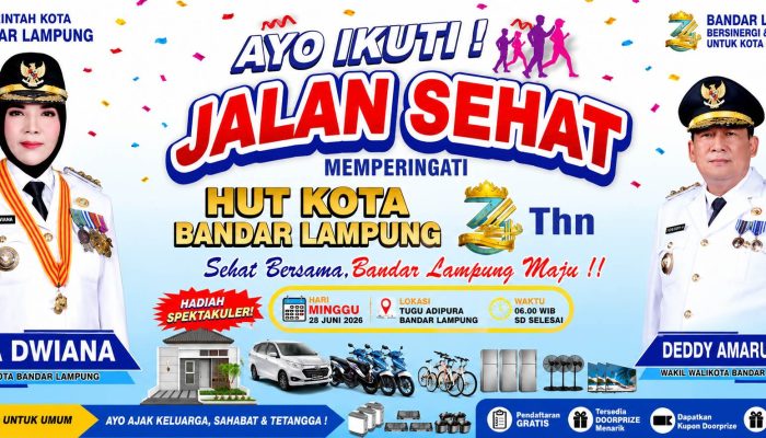 Satu Rumah dan Satu Mobil Menanti, Pemkot Bandar Lampung Gelar Jalan Sehat Akbar