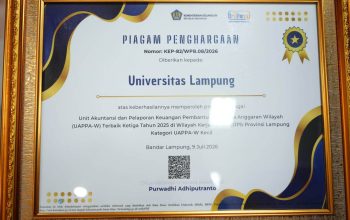 Kelola Anggaran Secara Akuntabel, Unila Sabet Penghargaan UAPPA-W Terbaik III