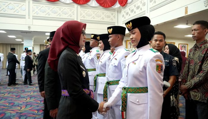 Dikukuhkan Jadi Paskibraka Lampung 2026, Jihan Titip Pesan: Merah Putih Harus Dijaga dengan Hati